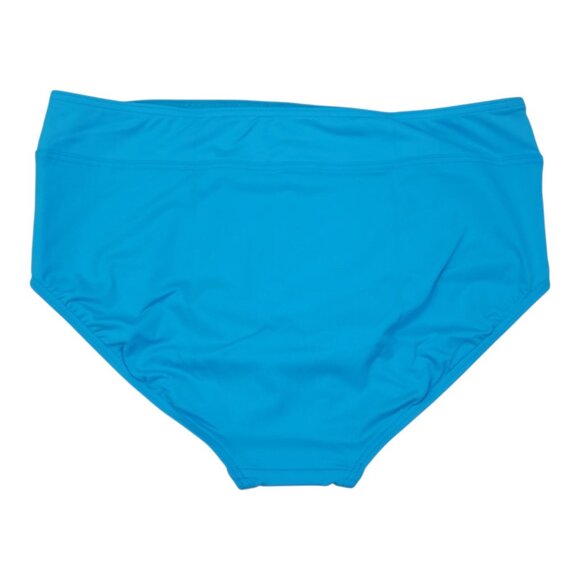 Lands End High Waisted Bikini Swim Bottoms Size 18 Turquoise Chlorine Resistant - Picture 2 of 9